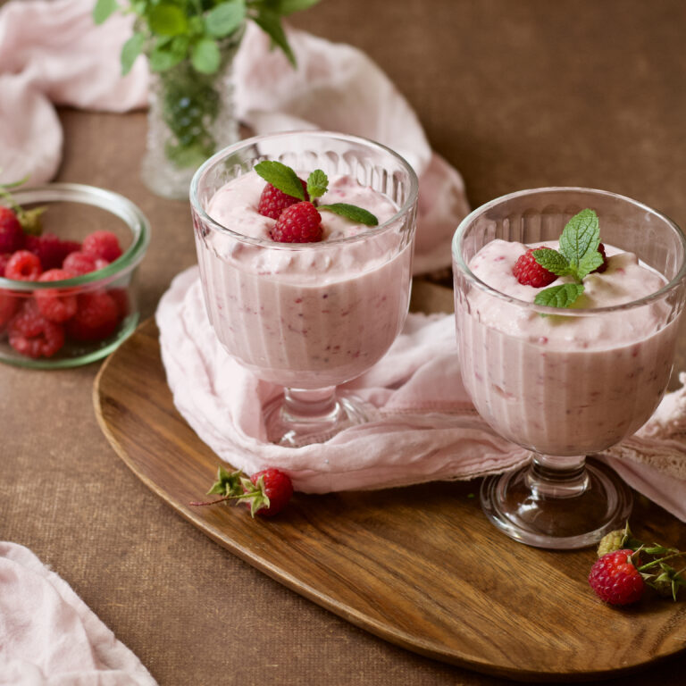 Himbeeren Topfencreme