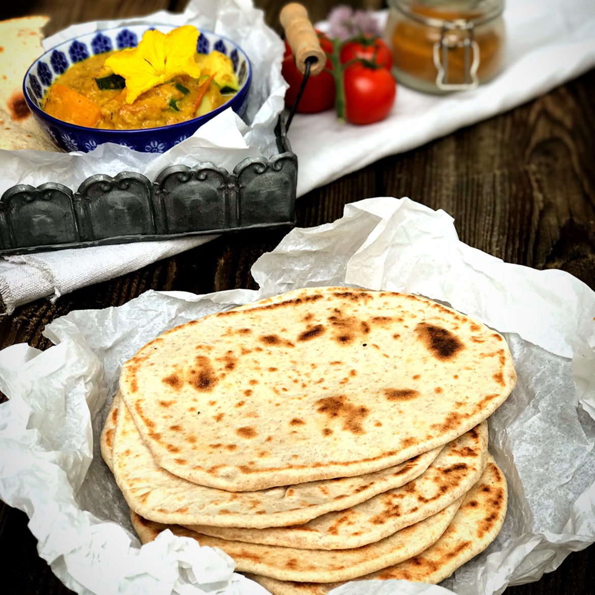 Indisches Fladenbrot Rezept - Veronikas Hofküche