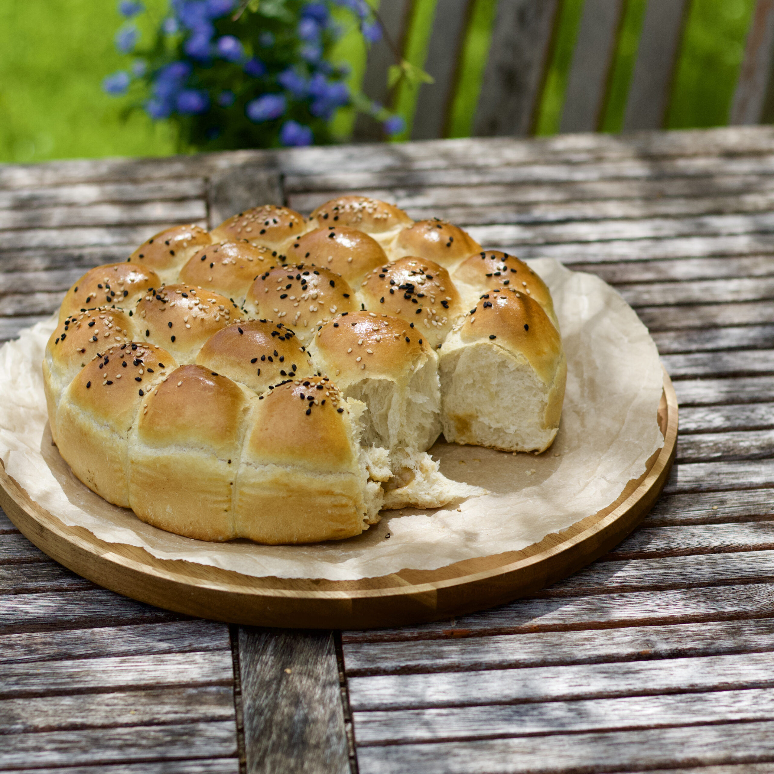 Brot für Grillen mit Mozzarella