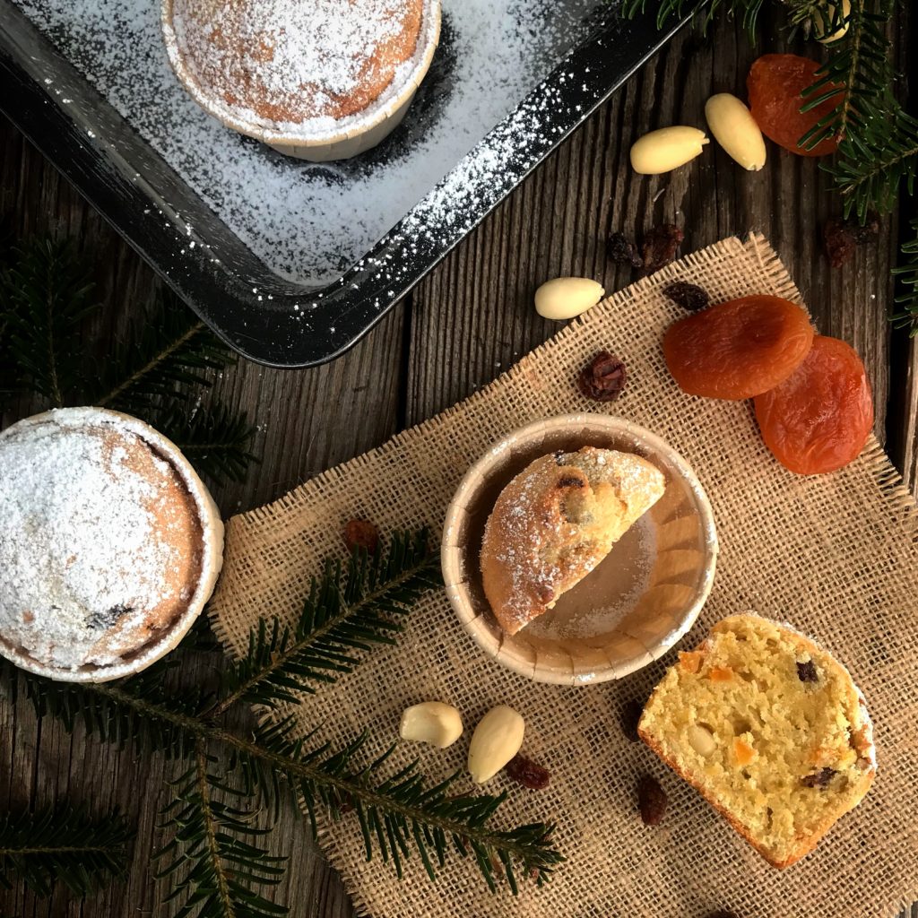 Topfenstollenmuffins
